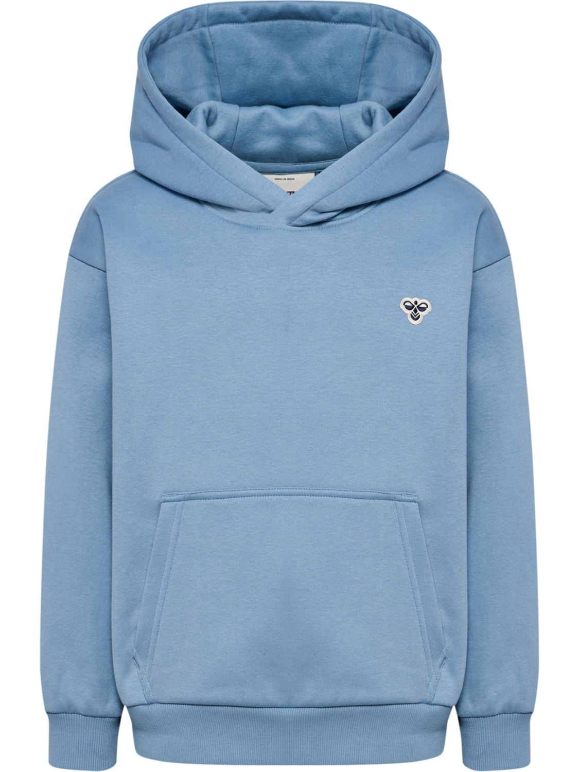 hmlJR LOOSE HOODIE BEE, FADED DENIM, packshot