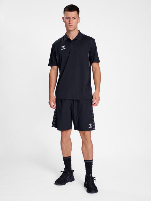 hmlAUTHENTIC FUNCTIONAL POLO, BLACK, model