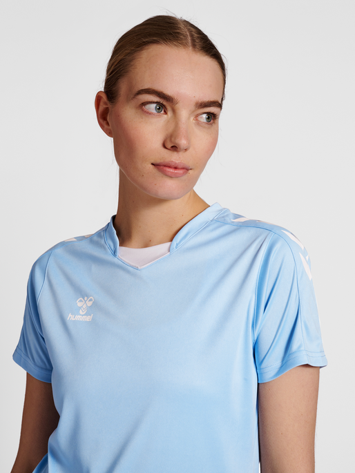 hmlCORE XK POLY JERSEY S/S WOMAN, ARGENTINA BLUE, model