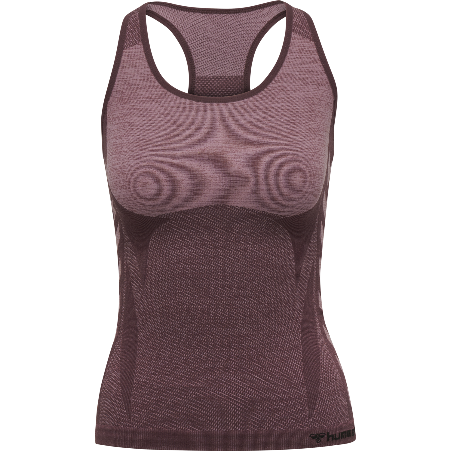 hmlCLEA SEAMLESS TOP, FUDGE/WOODROSE MELANGE, packshot