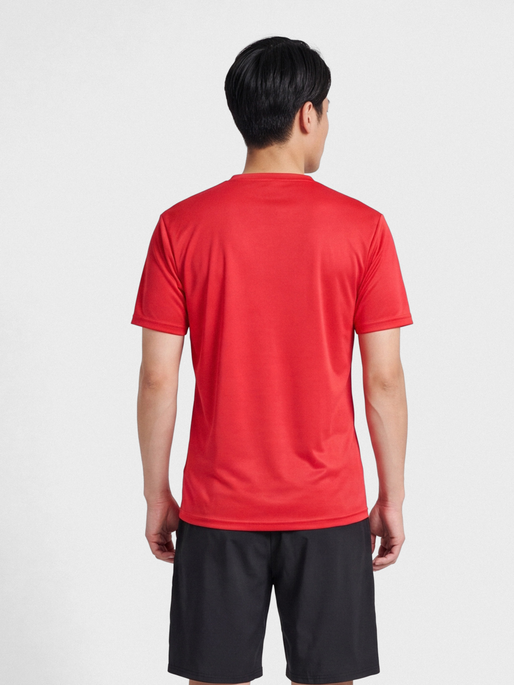 hmlLOGO JERSEY S/S, TRUE RED, model