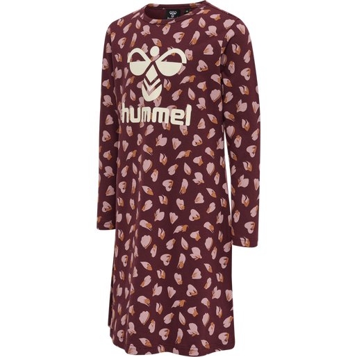 hmlCAROLINA NIGHT DRESS L/S, WINDSOR WINE, packshot