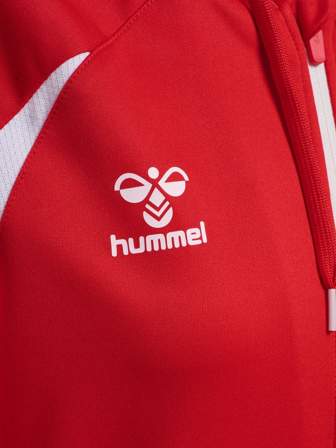 hmlCORE 2.0 ZIP HOODIE WOMAN, TRUE RED/WHITE, packshot