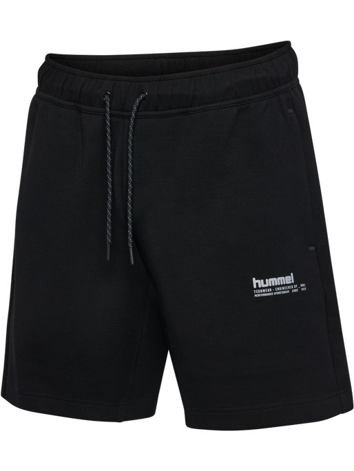 hmlTECH FLEECE SHORTS, BLACK, packshot