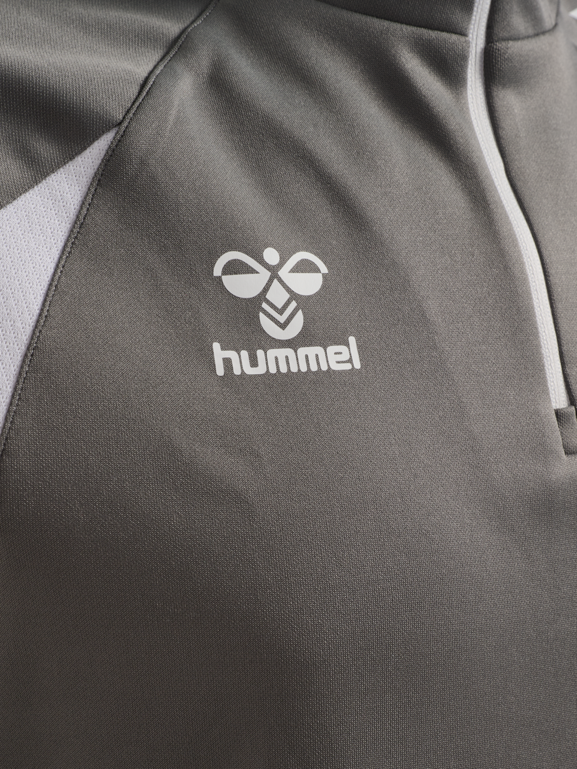 hmlCORE 2.0 HALF ZIP, STEEL GRAY/WHITE, packshot