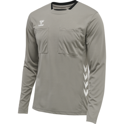 hmlREFEREE CHEVRON JERSEY L/S, STEEPLE GRAY, packshot