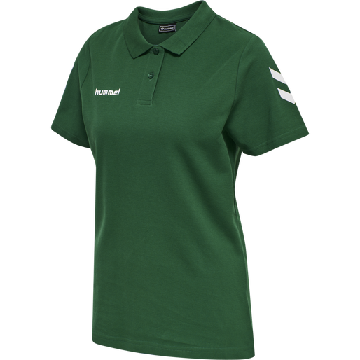 HMLGO COTTON POLO WOMAN, EVERGREEN HMLGO COTTON POLO WOMAN, EVERGREEN, packshot