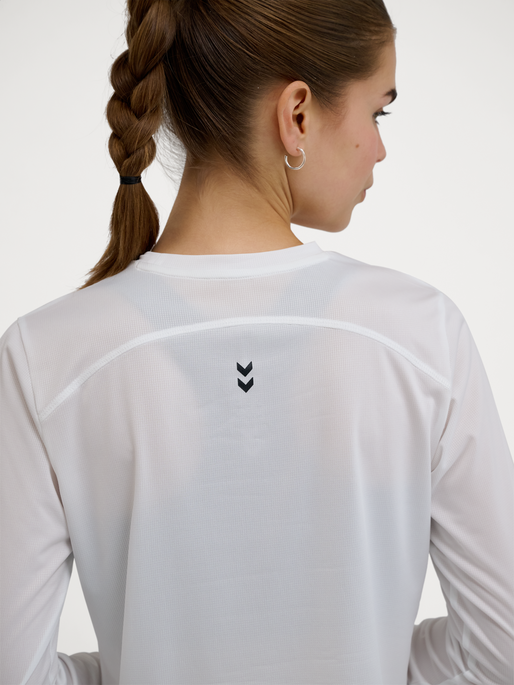 hmlPULSE WORKOUT W T-SHIRT L/S, WHITE, model