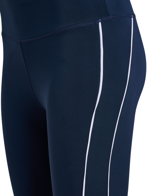 hmlPULSE PIPING MW TIGHTS, DRESS BLUES hmlPULSE PIPING MW TIGHTS, DRESS BLUES, packshot