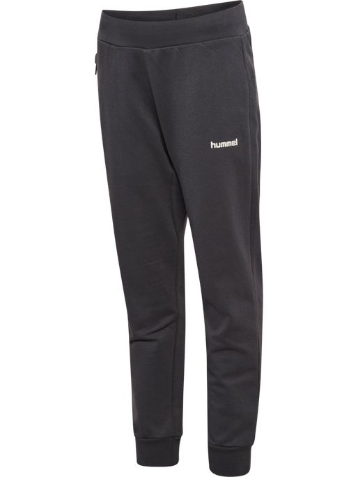 hmlJR REGULAR ADJ WAIST PANTS, EBONY, packshot