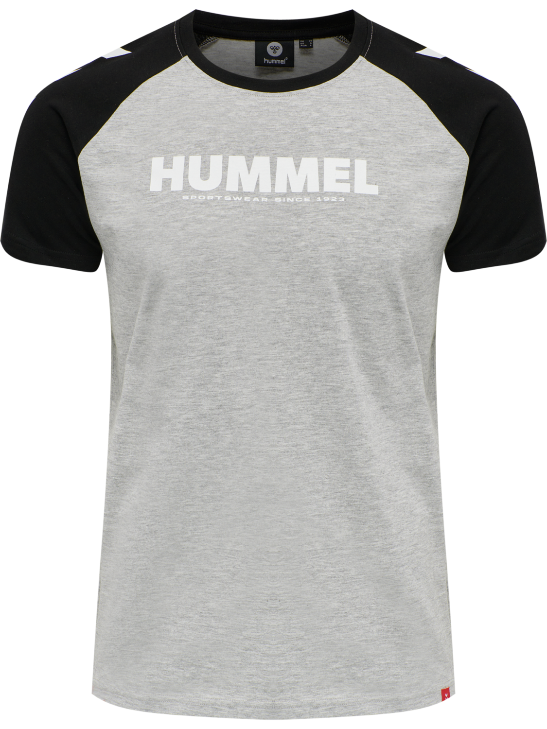 hmlLEGACY BLOCKED T-SHIRT, GREY MELANGE, packshot