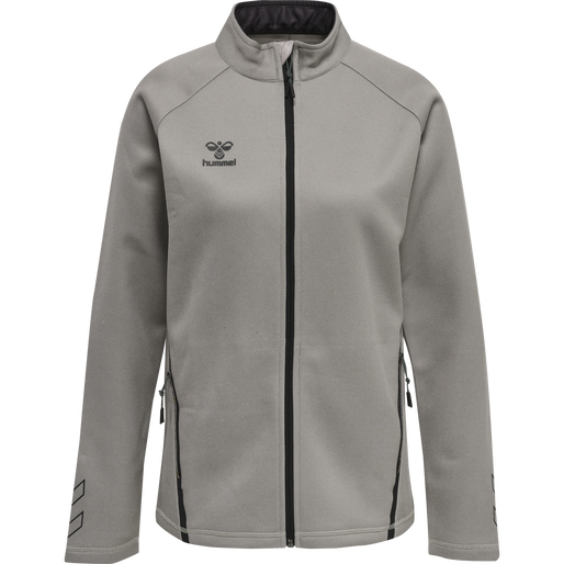 hmlCIMA XK ZIP JACKET WOMAN, GREY MELANGE hmlCIMA XK ZIP JACKET WOMAN, GREY MELANGE, packshot