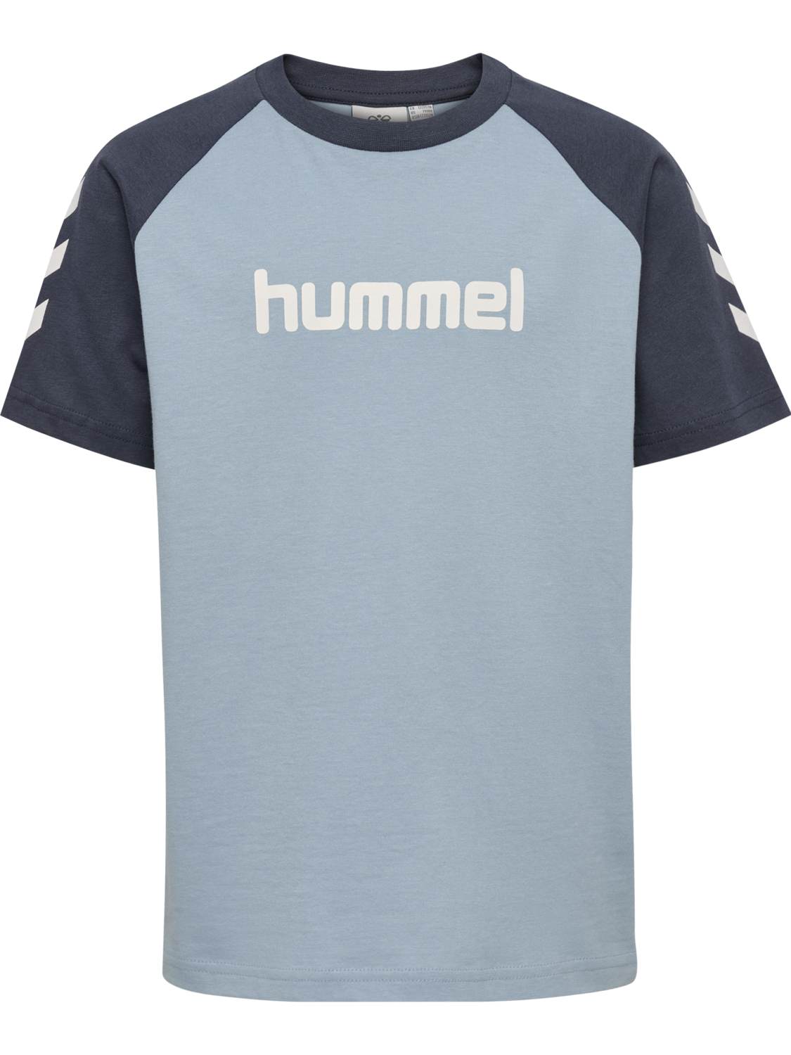 hmlJR LOGO T-SHIRT S/S, DUSTY BLUE, packshot