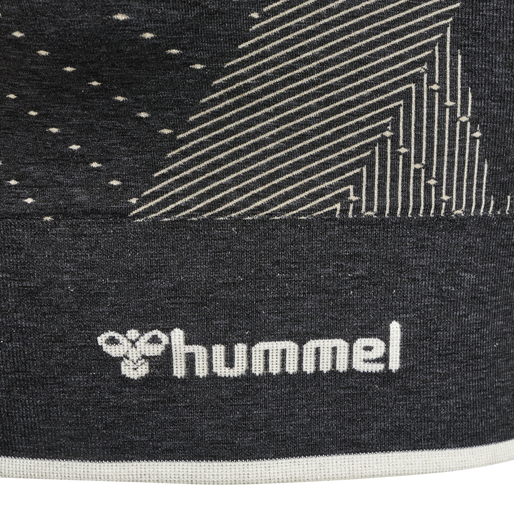 hmlMT HANA SEAMLESS SPORTS TOP, BLACK MELANGE hmlMT HANA SEAMLESS SPORTS TOP, BLACK MELANGE, packshot