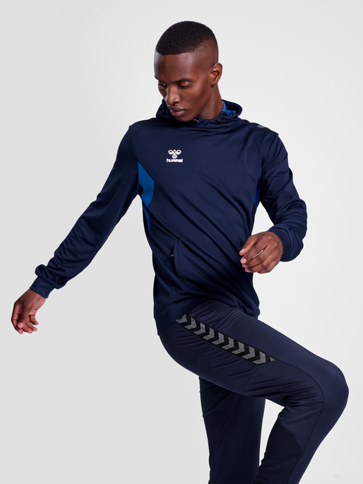 hmlAUTHENTIC PL HOODIE, MARINE, model
