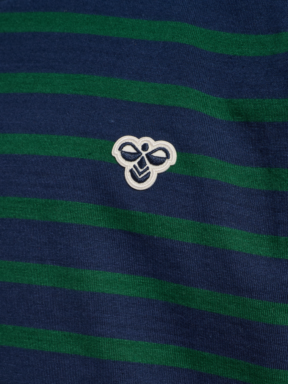 hmlJR LOOSE STRIPE T-SHIRT L/S BEE, DRESS BLUES, packshot