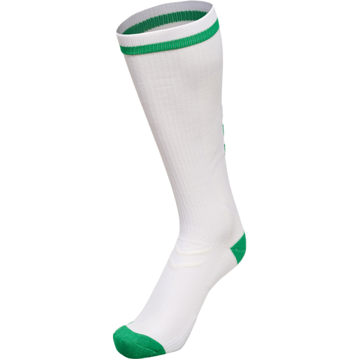 ELITE INDOOR SOCK HIGH, WHITE/JELLY BEAN, packshot