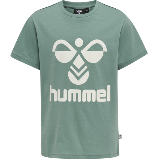 hmlTRES T-SHIRT S/S, MINERAL BLUE hmlTRES T-SHIRT S/S, MINERAL BLUE, packshot