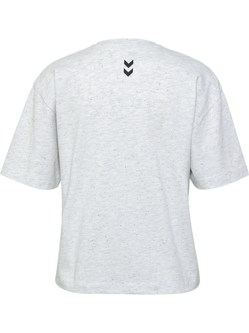 hmlMT ULTRA BOXY SHORT T-SHIRT, WHITE MELANGE, packshot