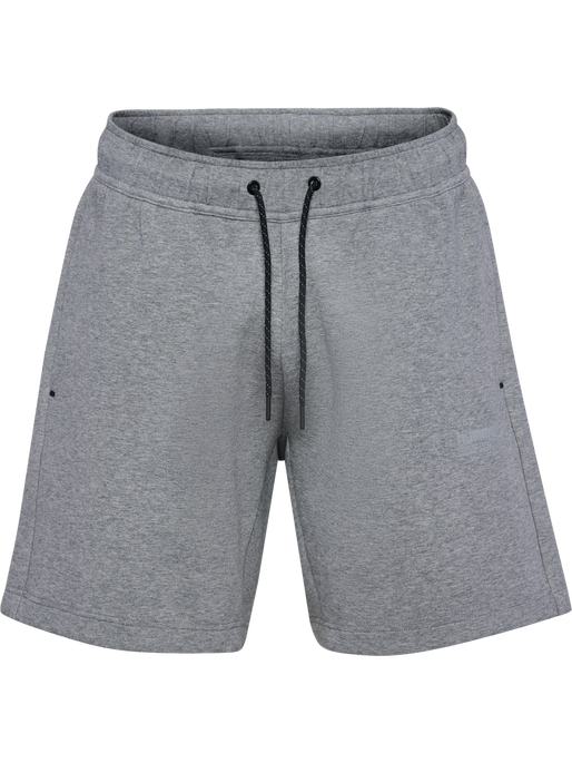 hmlTECH FLEECE SHORTS, GREY MELANGE, packshot