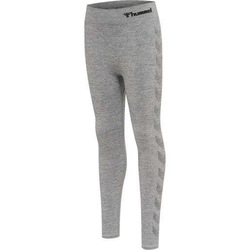 hmlCI JUNIOR SEAMLESS TIGHTS, GREY MELANGE hmlCI JUNIOR SEAMLESS TIGHTS, GREY MELANGE, packshot