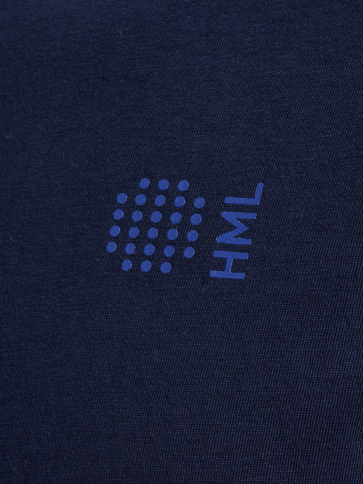 hmlCOURT COTTON T-SHIRT S/S, MARINE, packshot