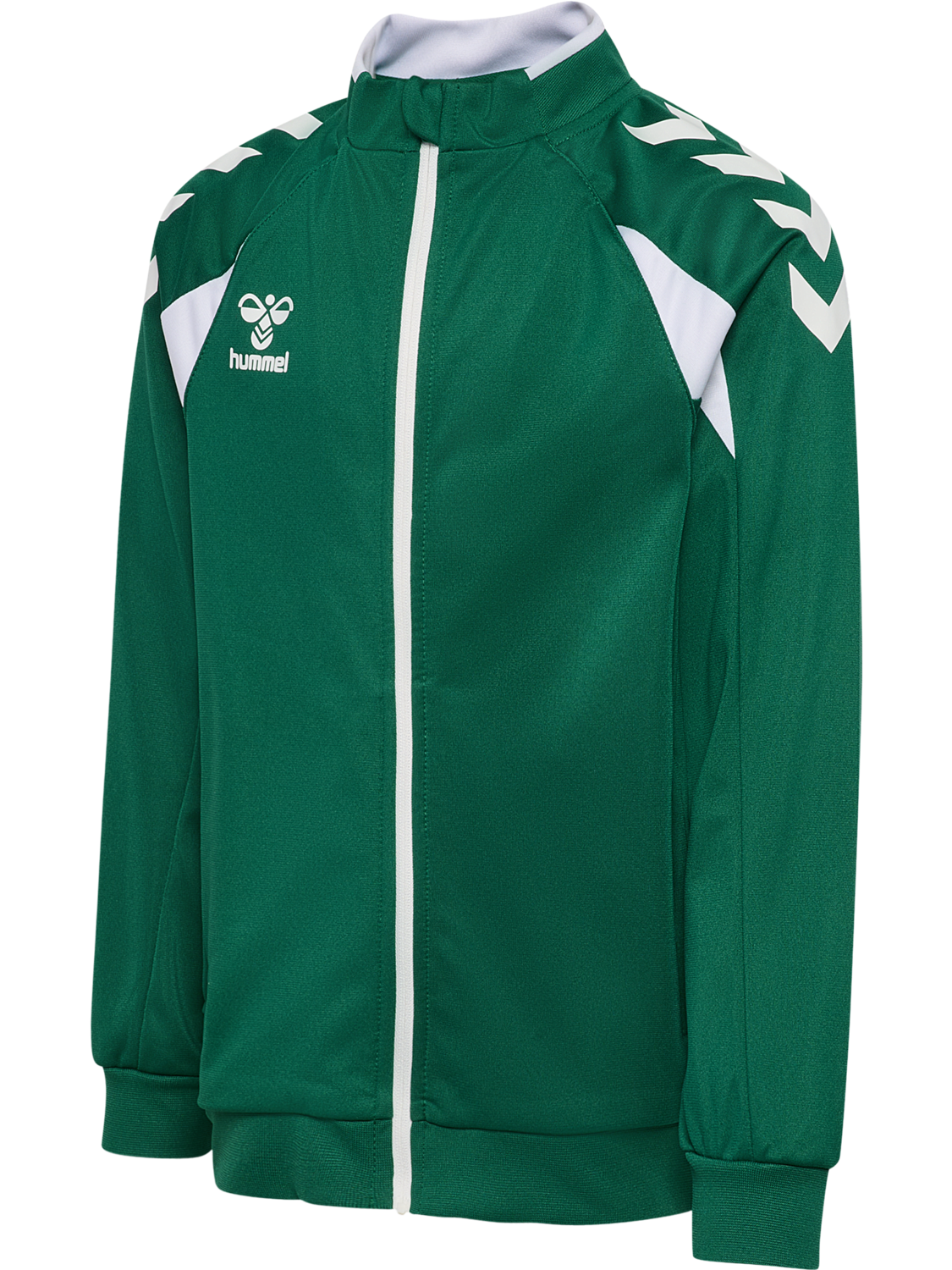 hmlCORE 2.0 TRACK ZIP JACKET KIDS, EVERGREEN/WHITE, packshot