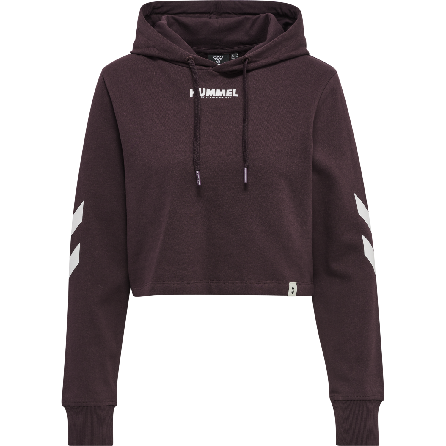 hmlLEGACY WOMAN CROPPED HOODIE, FUDGE, packshot