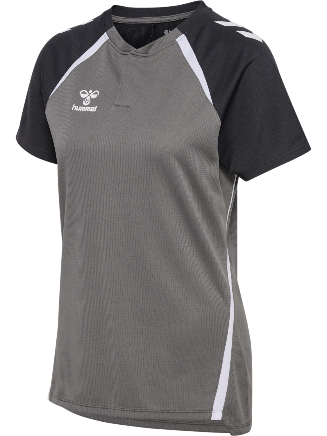 hmlLEAD 2.0 POLO WOMAN, STEEL GRAY/ASPHALT, packshot
