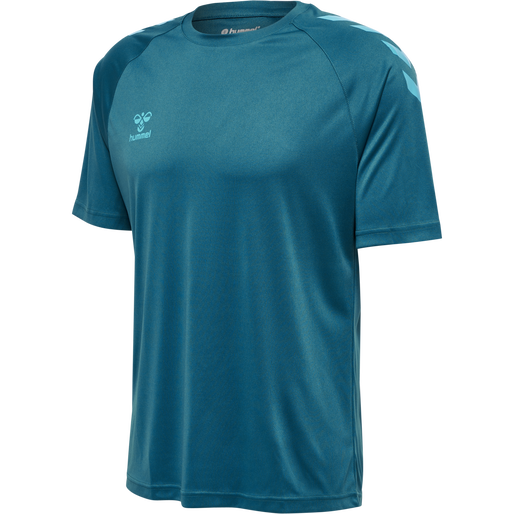 hmlCORE XK CORE POLY T-SHIRT S/S, BLUE CORAL hmlCORE XK CORE POLY T-SHIRT S/S, BLUE CORAL, packshot