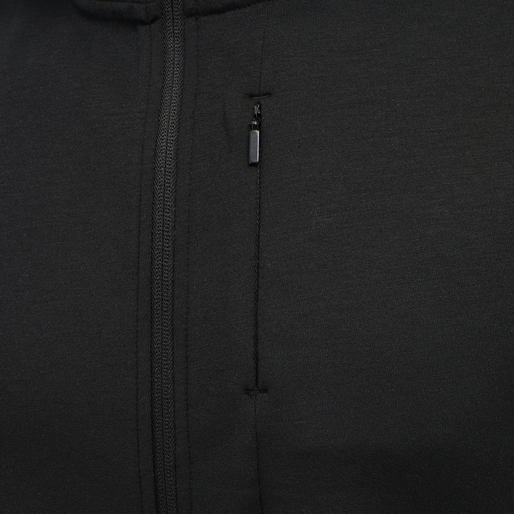 hmlTROPPER ZIP HOODIE, BLACK, packshot