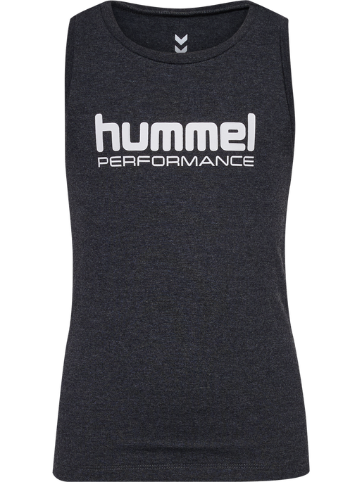 hmlJR TOP, BLACK MELANGE hmlJR TOP, BLACK MELANGE, packshot