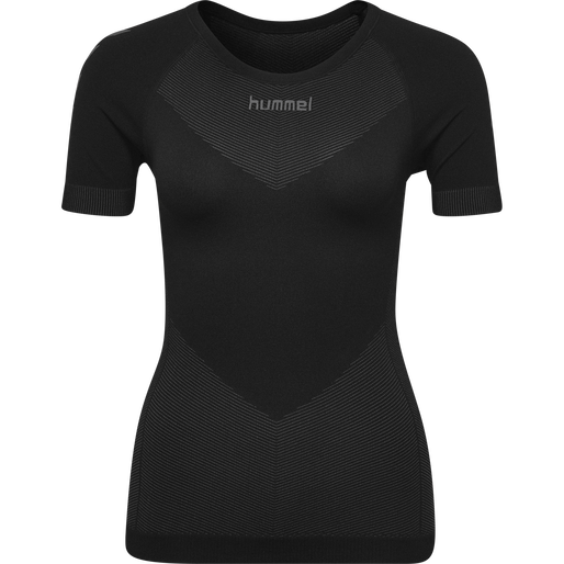 HUMMEL FIRST SEAMLESS JERSEY S/S W, BLACK, packshot