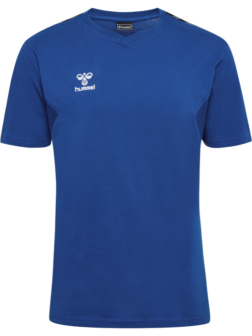 hmlAUTHENTIC CO T-SHIRT S/S, TRUE BLUE hmlAUTHENTIC CO T-SHIRT S/S, TRUE BLUE, packshot