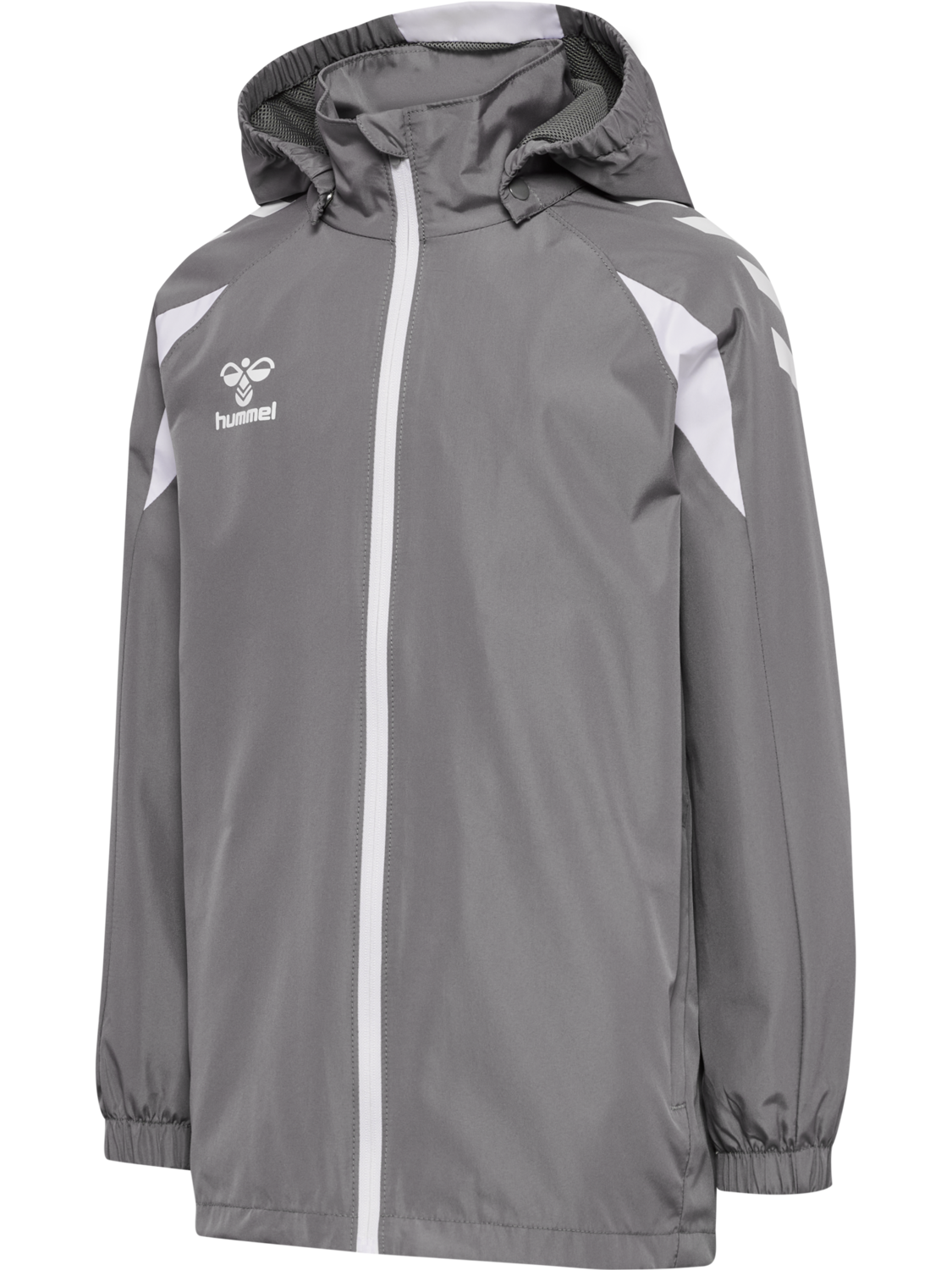hmlCORE 2.0 ALL-WEATHER JACKET KIDS, STEEL GRAY/WHITE, packshot