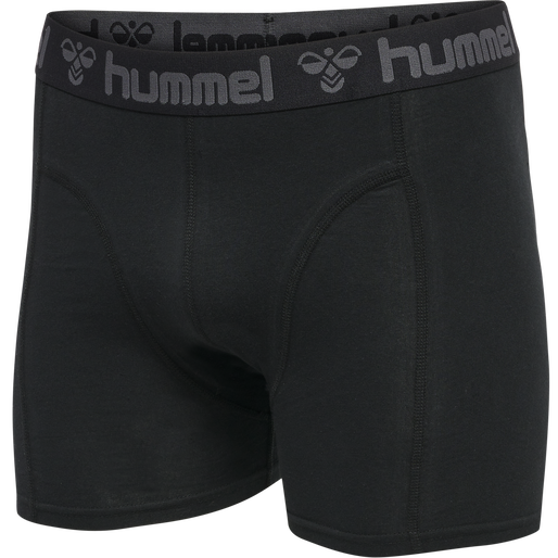 hmlMARSTON 4-PACK BOXERS, BLACK/DARK GREY MELANGE, packshot