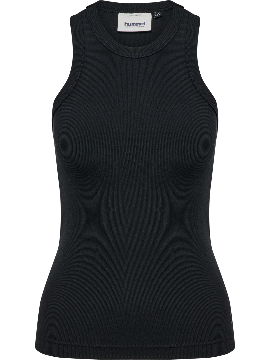 hmlPULSE RIB TANK TOP, BLACK, packshot