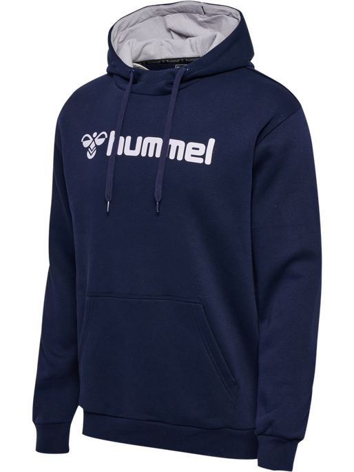 hmlMOVER COTTON HOODIE, MARINE, packshot