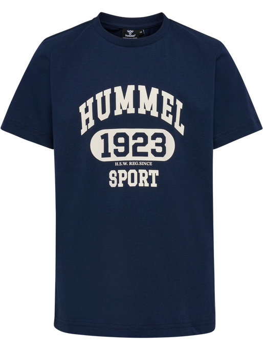 hmlPRINT T-SHIRT S/S, BLACK IRIS, packshot