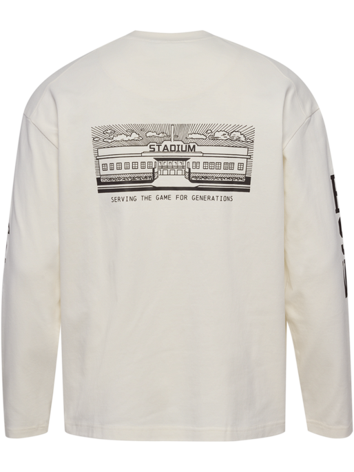 hmlLOOSE T-SHIRT L/S SW STADIUM, TOFU hmlLOOSE T-SHIRT L/S SW STADIUM, TOFU, packshot