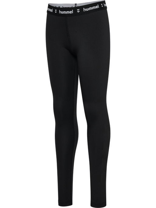 hmlJR PULSE MID WAIST TIGHTS, BLACK hmlJR PULSE MID WAIST TIGHTS, BLACK, packshot