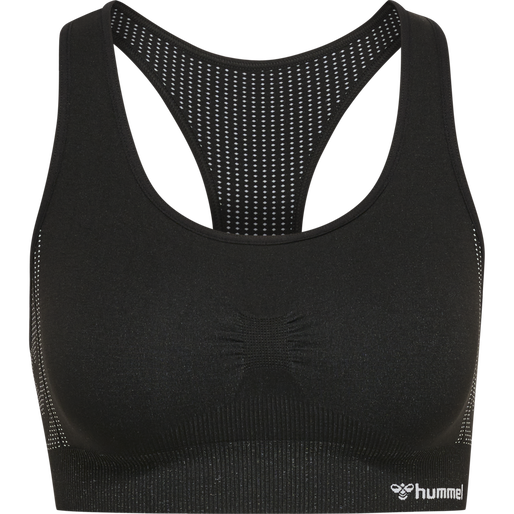 hmlMT SHAPING SEAMLESS SPORTS TOP, BLACK hmlMT SHAPING SEAMLESS SPORTS TOP, BLACK, packshot