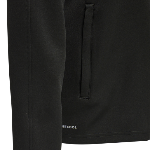 hmlCORE XK POLY ZIP SWEAT WOMAN, BLACK/BLACK, packshot