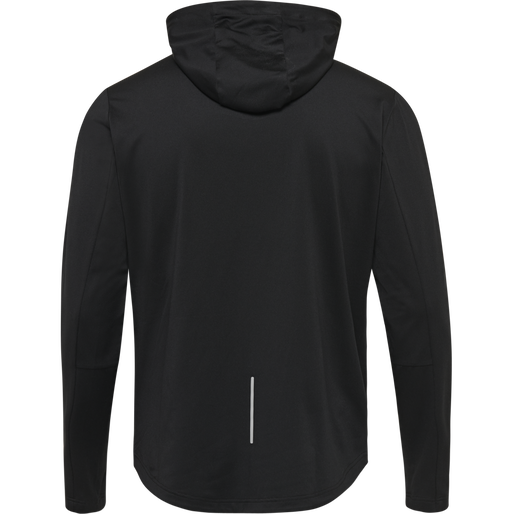 hmlASTON ZIP HOODIE, BLACK, packshot