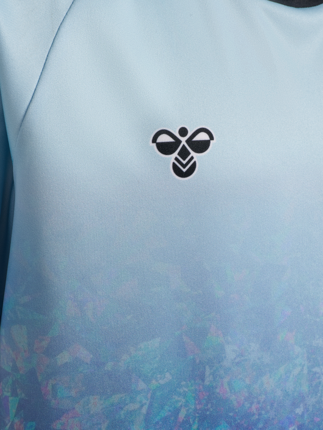 hmlSHIMMER T-SHIRT S/S, SKYWAY/BLACK, packshot