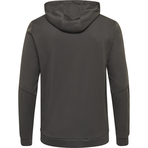 hmlAUTHENTIC KIDS POLY ZIP HOODIE, ASPHALT hmlAUTHENTIC KIDS POLY ZIP HOODIE, ASPHALT, packshot