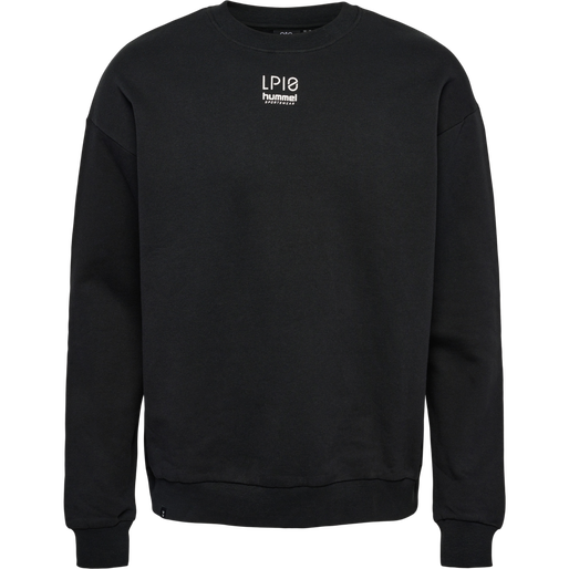 hmlLP10 BOXY SWEATSHIRT, BLACK, packshot