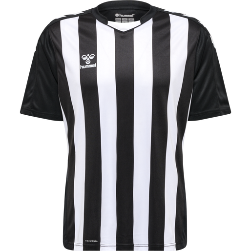 hmlCORE XK STRIPED JERSEY S/S, BLACK/WHITE hmlCORE XK STRIPED JERSEY S/S, BLACK/WHITE, packshot