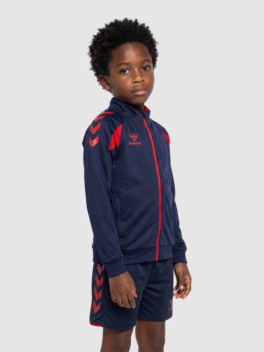 hmlCORE 2.0 TRACK ZIP JACKET KIDS, MARINE/TRUE RED, model