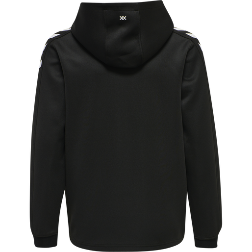 hmlCORE XK POLY KIDS SWEAT HOODIE, BLACK/BLACK, packshot